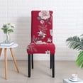thumbnail image 4 of Chair Covers for Dining Room 6 Pack Dining Kitchen Chair Cover Set of 6,Stretchable Parson Chair Covers Slipcover(6 Pack,Printed Flower Pattern), 4 of 6