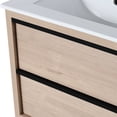 thumbnail image 3 of 24-inch Wall - Mounted Bathroom Vanity / White Ceramic Basin, Pre - assembled Base / Bathroom Use - Time - saving Installation, 3 of 6