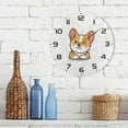 thumbnail image 7 of Dreamtimes Cute Corgi Dog Winking Eye Wall Clock, 10 Inch Silent Non Ticking Round Clock Oil Painting Clock Easy to Read Clock for Living Room Bedroom Bathroom Home Decor, 7 of 7