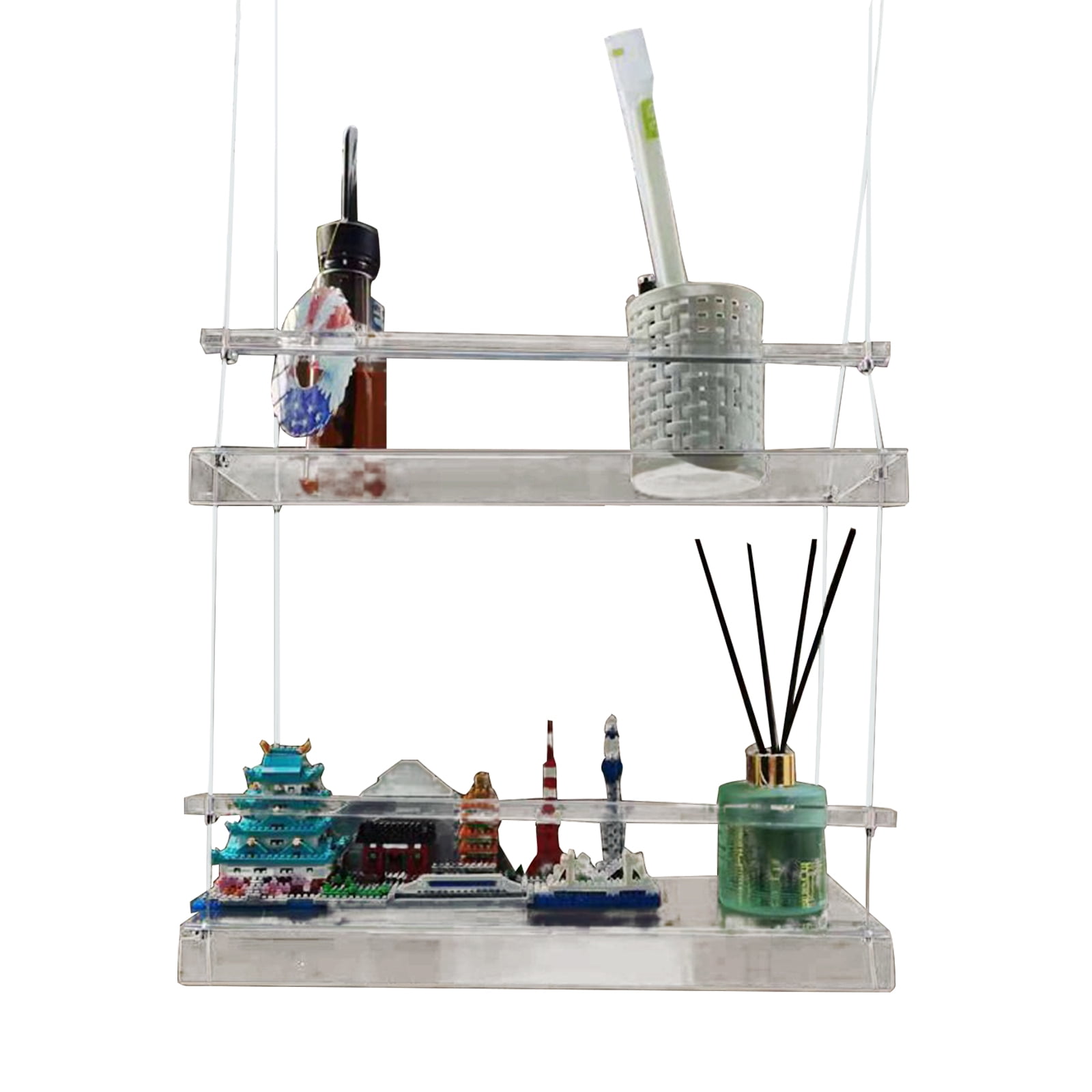 Doolland Hanging Plant Shelf, Clear Hanging Acrylic Shelves for Windows