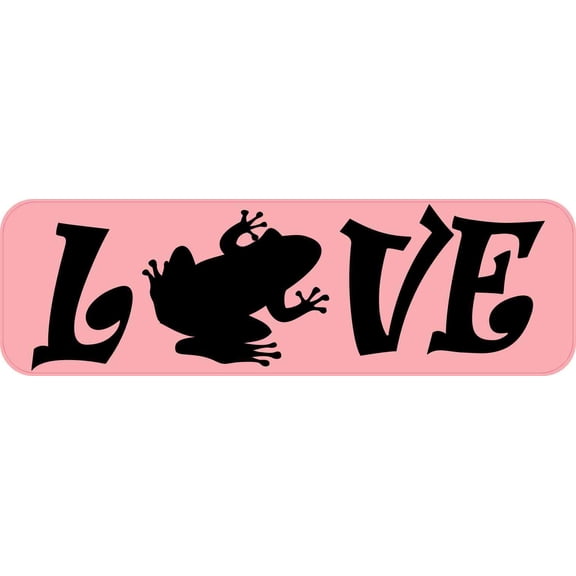 10in x 3in Love Frog Bumper Sticker Vinyl Pet Animal Decal Car Stickers