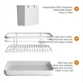thumbnail image 4 of Dish Drainer Rack Multifunctional Dish Drainer for Kitchen Counter with Utensil Holder, Kitchen Dish Rack with Drain Board, Space Saving Home Dish Drying Rack for Bowls and Plates, 4 of 7