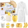 thumbnail image 1 of Juego de cestas de spa Nuogo, 13 unidades, con bata de baño, calcetines y vela para mujer, 1 of 8