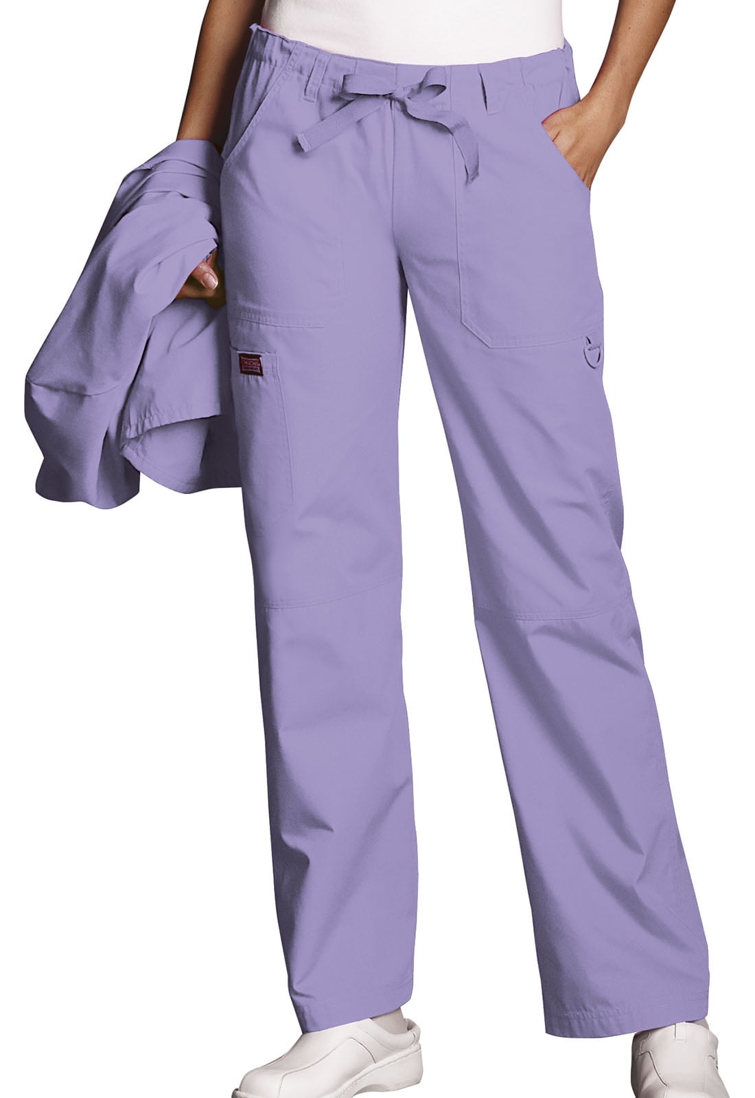 Cherokee Workwear Women Scrubs Pant, Low Rise Drawstring Cargo, 4020T