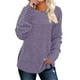 thumbnail image 2 of HongQid Long Sleeve Shirts for Women Tunic Trendy Casual Round Neck Tops Lightweight Sweaters, 2 of 7