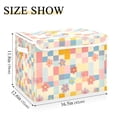 thumbnail image 5 of Yayeee Collapsible Cube Storage Bin with Lid Fabric Closet Decorative Basket with Handles, Pink Floral, 5 of 7