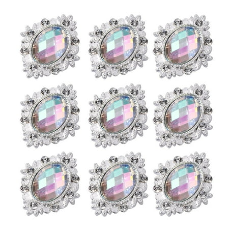 unbranded 10 Pcs Jewelry Rings Two-color Rings Shoe Accessories for Flats 3.1*2.5CM