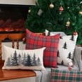 thumbnail image 4 of Christmas Pillow Covers 12x20 Christmas Decorations Watercolor Blue Christmas Tree Rustic Style Nature Forest Print Decorative Throw Pillows Winter Christmas Decor 003K, 4 of 6