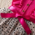 thumbnail image 6 of XXWXYD Little Girls Sparkle Tulle Part𝗒 Dress Ruffled Sleeve Formal Tutu Outfit Glitter Birthday Photo Shoot Dress for Special Occasions, 6 of 9