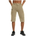 thumbnail image 6 of Cargo Shorts For Men Qiggri Men's Outdoor Casual Pants Multi Bag Work Pants Shorts Solid Color Shorts, 6 of 7