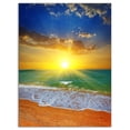 thumbnail image 2 of Ciel Spectaculaire de Bord de Mer en Jaune - Toile de Plage Moderne Art Imprimer, 2 of 3