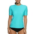 thumbnail image 1 of Alove Women's Rash Guard Floral Short Sleeve Swimwear UPF 50+ Swim Shirt, 1 of 5