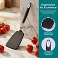 thumbnail image 4 of Unique Bargains Spatula Set with Rubber Tips for Non-Stick Cooking Black 14x3.7 inch, 4 of 4