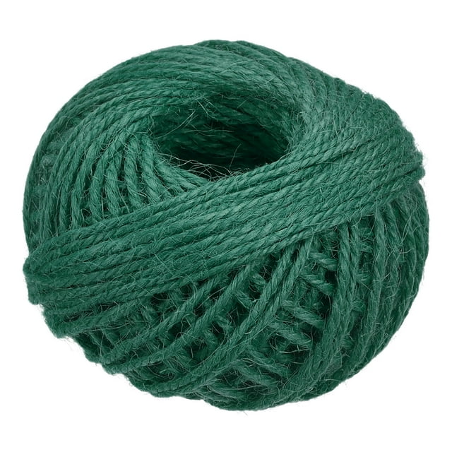 Unique Bargains 164 Feet 2mm Jute Twine, Jute Rope, Jute String Cords Dark Green