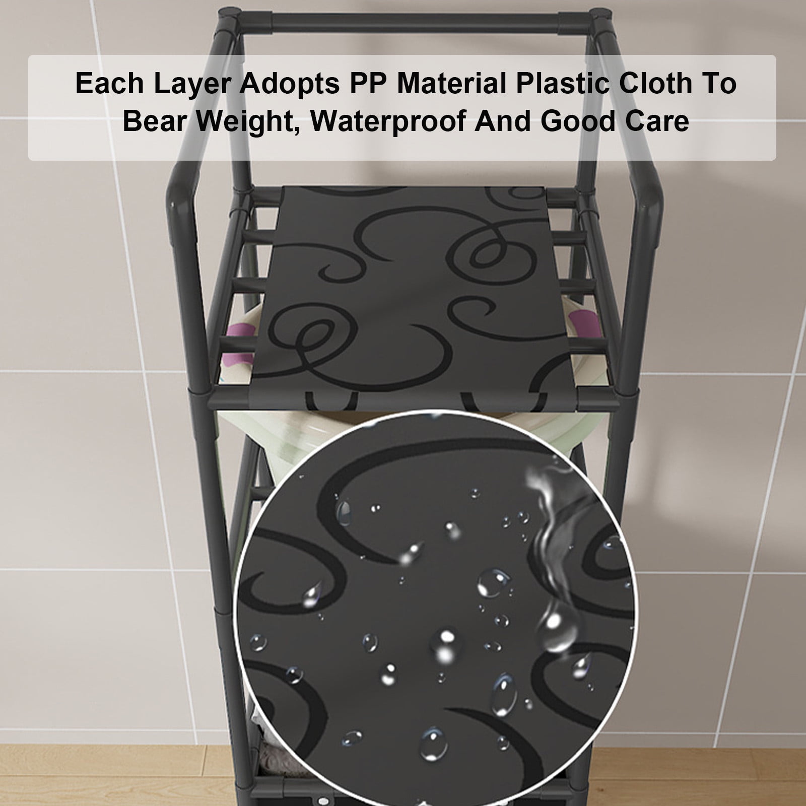 under $5 Usloyux Stainless Steel 2-Layer Laundry Hamper, Laundry Basket for Storage Dirty Clothes,for Bathroom, College Dorm, Pantry, Kitchen