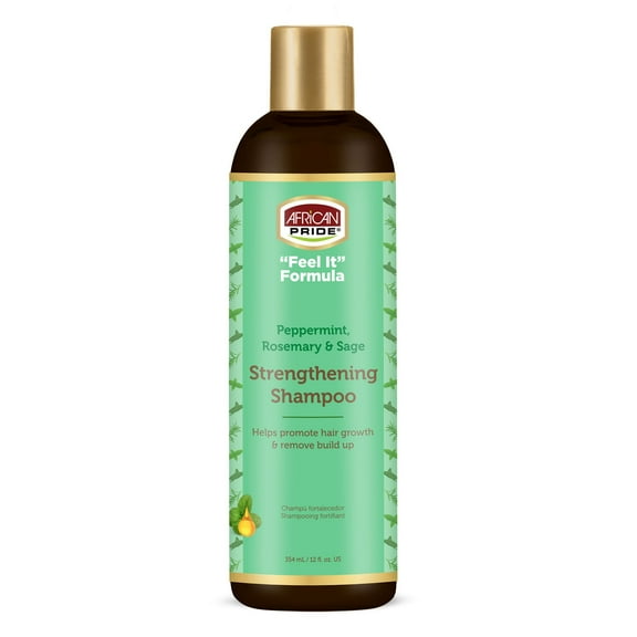 African Pride Feel It Formula- Strengthening Shampoo 12 oz., All Hair Types, Moisturizing
