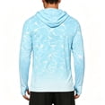thumbnail image 2 of Vicojack Mens UPF 50+ Sun Protection Hoodie Shirts Long Sleeve Rash Guard SPF Thumbhole Shirt Hooded for Hiking Running Fishing Workout, 2 of 5