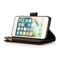 thumbnail image 4 of Allytech iPhone 8 Plus Wallet Case, iPhone 7 Plus Case 9 Cards Holder Zipper Wallet Case for Women Men Shockproof Hand Strap Full Protective Flip Stand Cover for  Apple iPhone 8 Plus/7Plus-Black, 4 of 9
