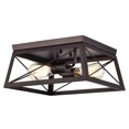 thumbnail image 4 of Farmhouse 12-Inch 2-Light Oil Rubbed Bronze Caged Ceiling Flush Mount Light Fixture for Living Room, Bedroom, 4 of 14