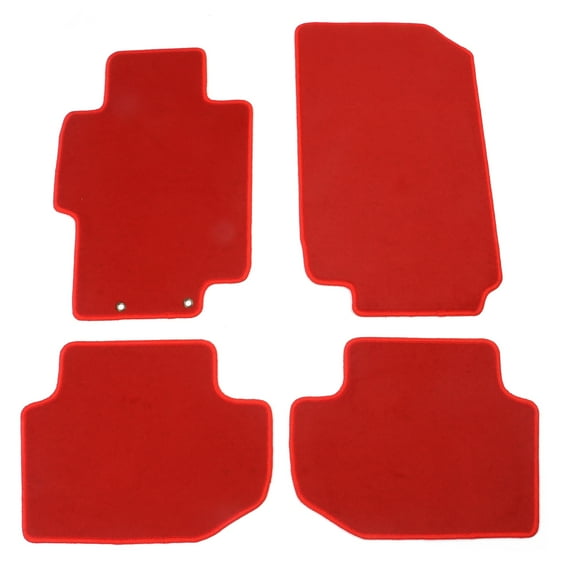 fits 03-07 honda accord floor mats carpet front & rear gray 4pc - nylon