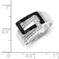 thumbnail image 5 of White Night Diamonds Sterling Silver Black & White Diamond Ring, 5 of 6