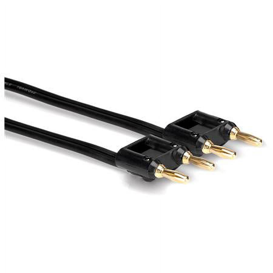50' Dual Banana Male to Dual Banana Male Speaker Cable, Black Zip-Style Jacket - image 2 of 2