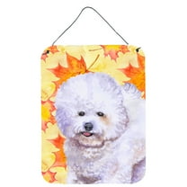 Carolines Treasures BB9909DS1216 Bichon Frise Fall Wall or Door Hanging Prints Yellow 12WX16H multicolor