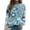 Light blue, variant on YVNAURA Autumn Winter Christmas Sweatshirt for Women Flannel Pullover Cute Long Sleeve Holiday Top Crew Neck Festive Sweatshirt Cozy Warm Pullover Xmas Gift for Her, Green,L