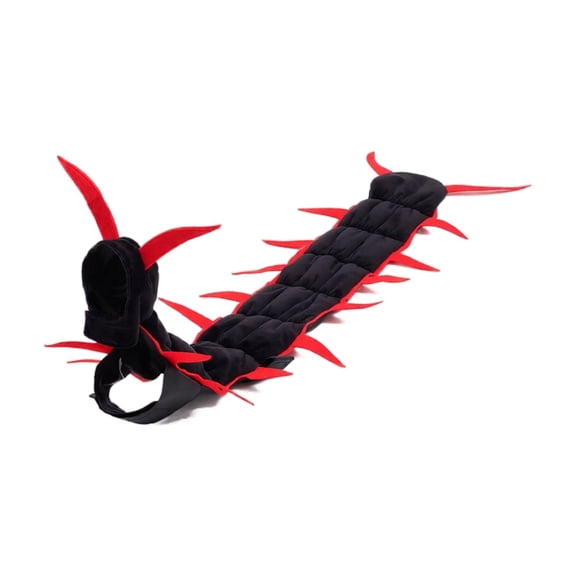 Halloween Cat Costume Centipede Outfit, Funny Pet Cosplay Costumes, Adjustable Straps for Small Medium Large Cats Outdoor Party Dress (Red)