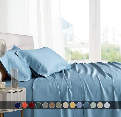 Luxury 100% Bamboo Viscose Sheets Super Soft & Cool Deep Pockets Sheet Sets - Split King - Coral