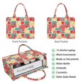 thumbnail image 2 of Pioneer Flower Floral Print Pattern Large Capacity Fashion Luxury Tote Handbag, Laptop Compatible Daily Work Bag, 15.7"x13"x5.1", 2 of 5
