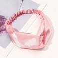 thumbnail image 2 of YooGuoGuo Solid Color Satin Silk Cross Knotted Hairbands Silky Luxury Brand Women Headband Makeup Bath Elastic Hair Bands Turban Headwrap, 2 of 6
