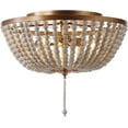 thumbnail image 3 of JYL9019A Allison 15" Wood Beaded/Metal LED Flush Mount, Contemporary, Transitional, for Bedroom, Livingroom, Office, Antiqued Gold, 3 of 5