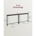 thumbnail image 6 of Set of 2 Slim Console Tables with Power Outlets - Behind Couch Sofa Tables with USB Ports & Hooks, Easy Assembly, Ebony Black, 6 of 6