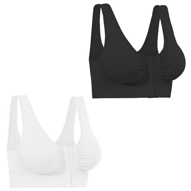 Miracle Bamboo Comfort Bra Deluxe All Day Best Lift Comfort And Support  Seamless Wireless Design- Med 35-37 - Set of 2 
