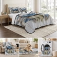 thumbnail image 6 of King Quilt Set 96''x106'', Blue Crab Coastal Lightweight Summer Bedspread Coverlet Set with 2 Pillow Shams, Vintage Beach Nautical Coral Sea Breathable All Season Quilt Bedding for Bedroom/Guest Room, 6 of 9