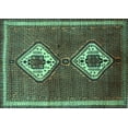 thumbnail image 1 of Ahgly Company Indoor Rectangle Persian Turquoise Blue Traditional Area Rugs, 5' x 7', 1 of 4