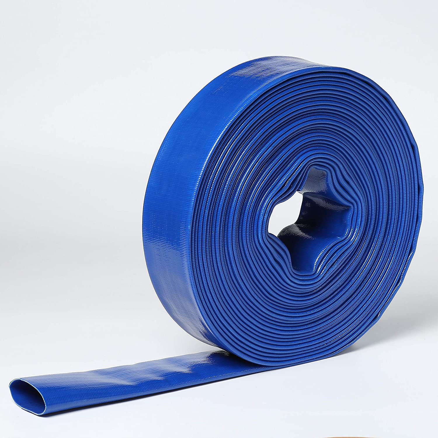 2" Inch X 300'Feet Agricultural PVC LayFlat Discharge Pump Hose Threaded Camlock