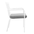 thumbnail image 3 of Baxley Outdoor Patio Aluminum Armchair Set of 2 White Gray, 3 of 7