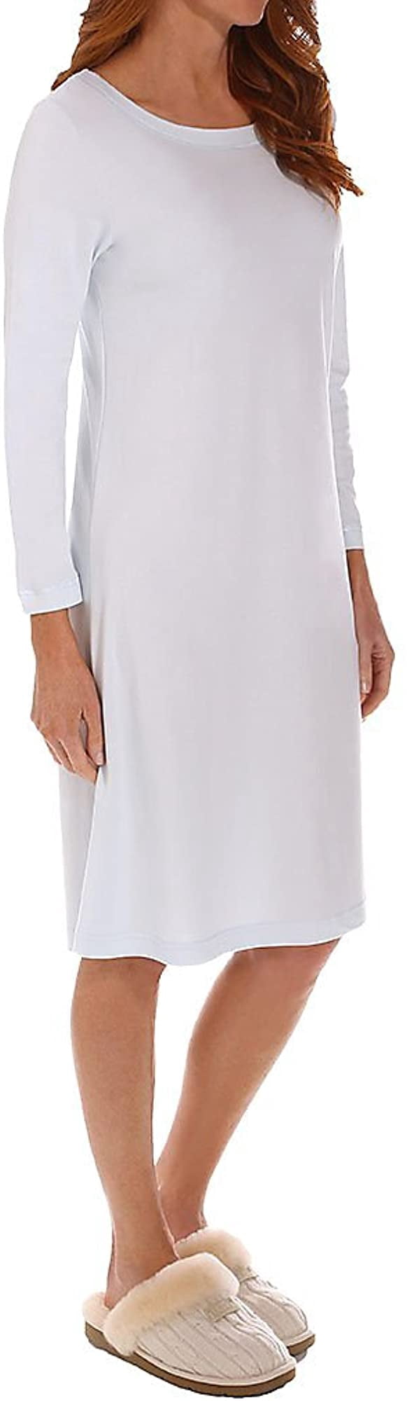 P-Jamas Women's Butterknits V-Neck Cap Sleeve Nightgown - Soft Pima Cotton Sleep Dress