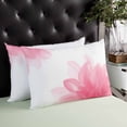 thumbnail image 4 of Pink Flower Throw Pillow Cover 20 x 30 Inch Decorative Pillow Cover Boho Modern Floral Abstract Ombre Leaf White Lumbar Pillowcase Seasonal Rectangle Cushion Case for Couch Sofa Bed Living Room, 4 of 7