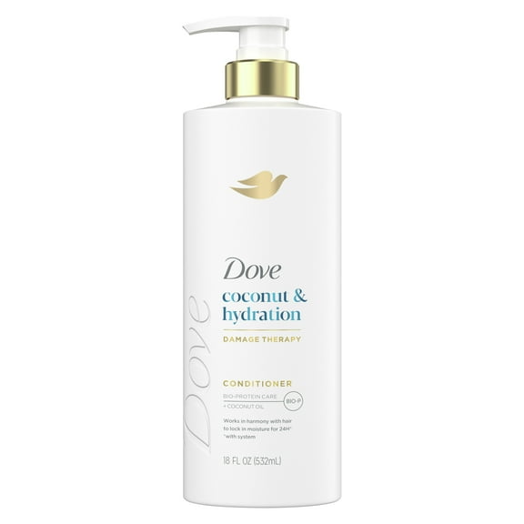 Dove Conditioner for Women Coconut & Hydration with Bio-Protein Care Technology and Coconut Oil, 18 fl oz