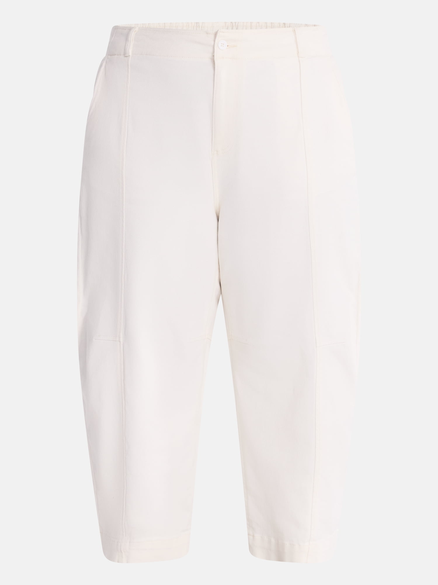 Terra & Sky Women's Plus High Waisted Barrel Pants, Sizes 0X - 5X