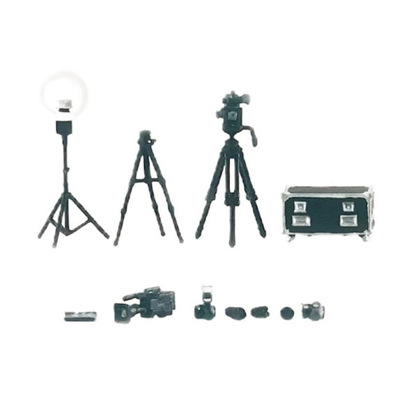 HILABEE 1/64 Figures Interview Photography Scene Movie Character for DIY Projects Building Kit Photographic Gear