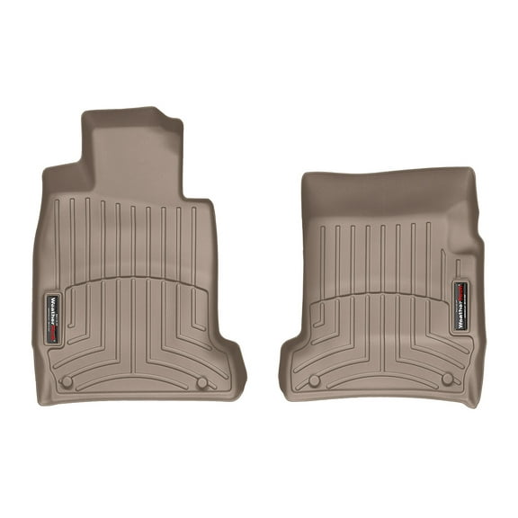 WeatherTech Custom Fit FloorLiners compatible with 2004-2013 Maserati Quattroporte - 1st Row (Driver & Passenger), Tan