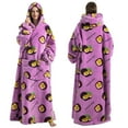 thumbnail image 3 of Blanket Hoodie Sweatshirt with Pocket Lining Fluffy Oversized Blanket Hoodie Cute Print Wearable Hooded Blanket Cozy Warm Hoodie Sweater Blanket One Size Wearable Blanket Unisex, 3 of 10