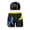 Black, variant on HAOTAGS Boys Swimsuit 10-12,Giraffe Print Brethable Quick Dry Swim Trunks With Cap Set Red
