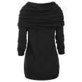thumbnail image 4 of Vedolay Womens Casual Tops Women's Fall Striped Oversized 2023 Pullovers Sweaters Casual Knit Tops,Black 4XL, 4 of 5