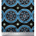 thumbnail image 3 of Soimoi polyester Crepe Fabric Mandala Ethnic Printed Fabric 1 Yard 52 Inch Wide, 3 of 3