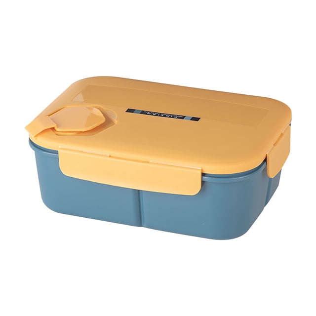 Bento Box Lunch Box,Vintage Bento Box Divided Bento Box with Built-In Plastic Divider Choose Your Own Space for Food Nylon Sealing Tape 1400Ml,Plastic Food Containers,Bento Box Containers